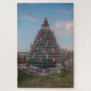 Christmas Tree at Block Island Harbor, RI Jigsaw Puzzle