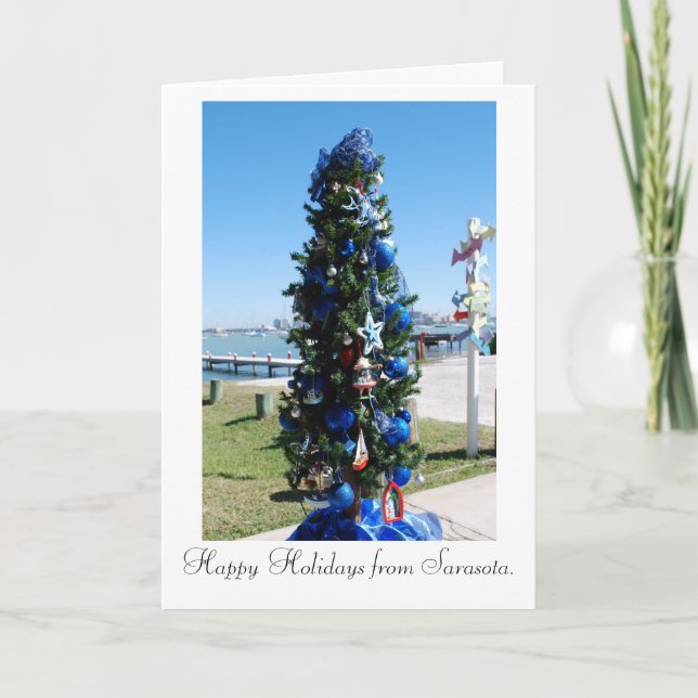 Christmas Tree at the Dock Holiday Card (Front)