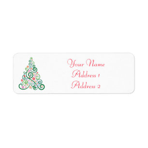 Christmas Tree Avery Return Address Labels