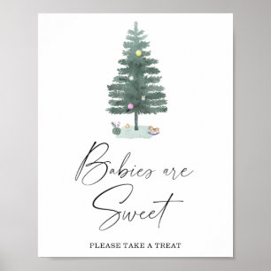 Christmas tree - babies are sweet poster