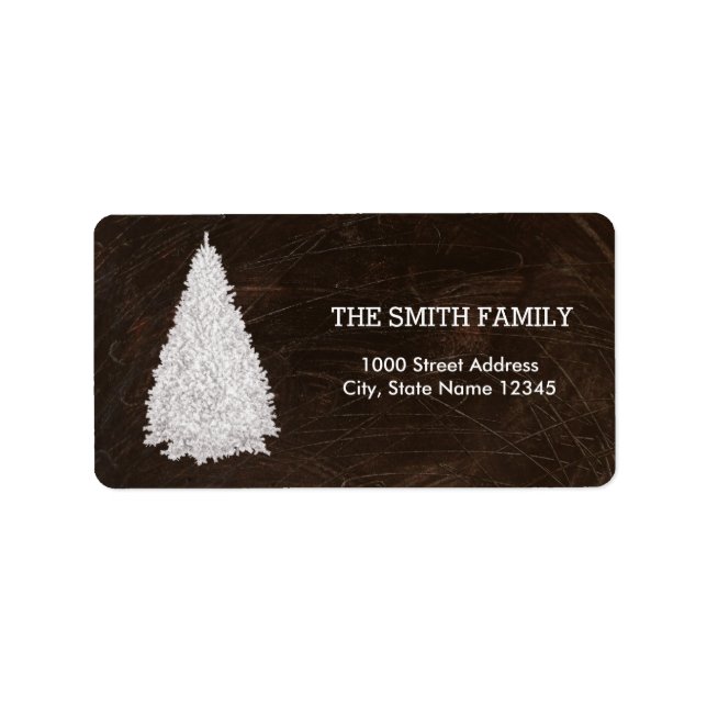 Christmas Tree Background Label (Front)