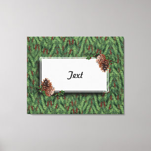 Christmas Tree Background w/Tag Canvas Print