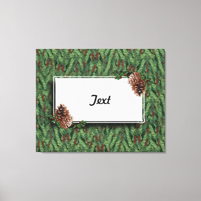 Christmas Tree Background w/Tag Canvas Print (Front)