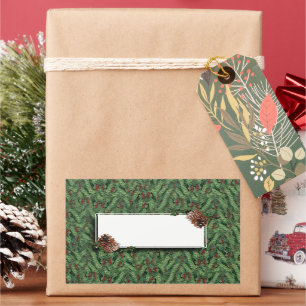 Christmas Tree Background w/Tag Sticker