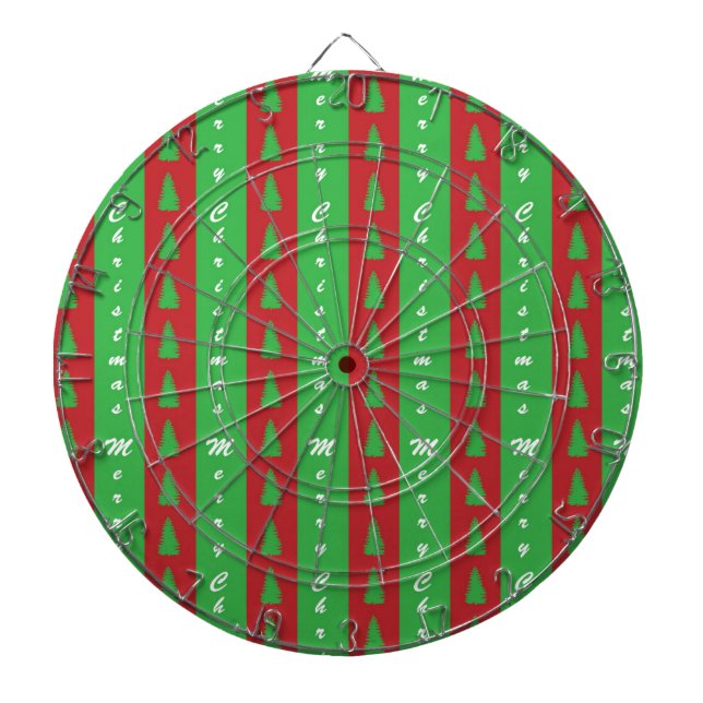 Christmas Tree Backgroundpattern Dartboard (Front)