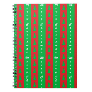 Christmas Tree Backgroundpattern Notebook