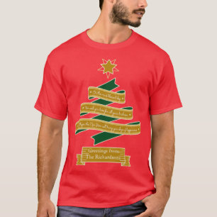 Christmas Tree Banner Typography Star Personalized T-Shirt