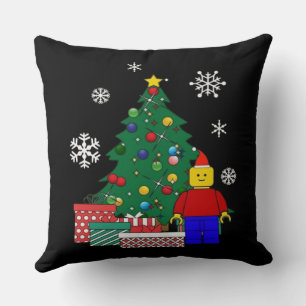 Christmas Tree Baseball Throw Pillow
