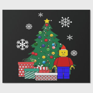 Christmas Tree Baseball Wrapping Paper