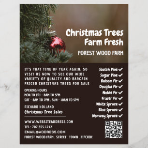 Christmas Tree Bauble, Christmas Tree Sales Flyer