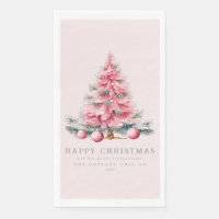 Christmas Tree Baubles Holiday Guest Towel Paper