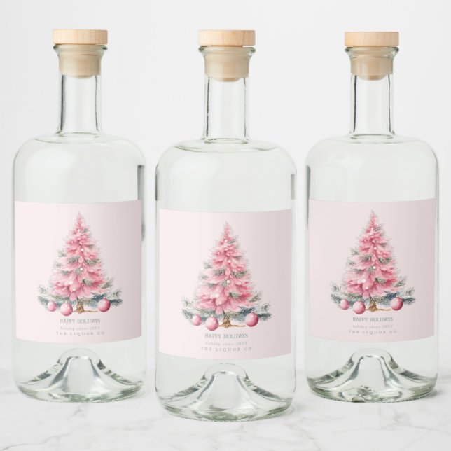 Christmas Tree Baubles  Liquor Bottle Label (Bottles)