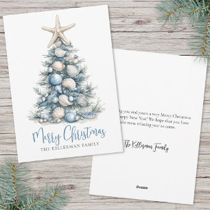 Christmas Tree Beach Holiday Card