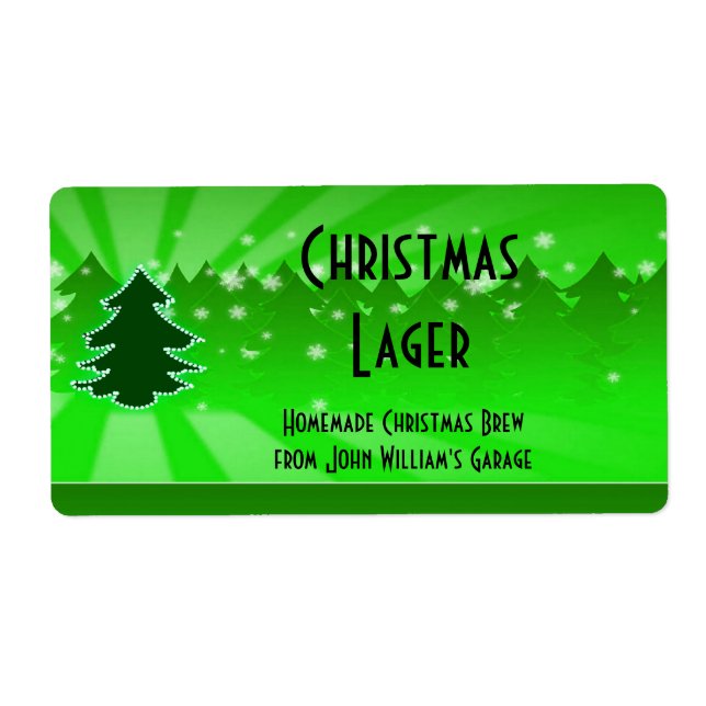 Christmas Tree Beer Label (Front)