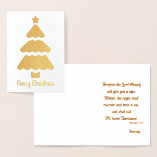Christmas Tree Bible Verse Foil Card