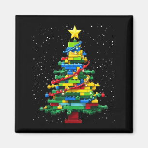 Christmas Tree Block Brick Building Xmas Master Bu Magnet