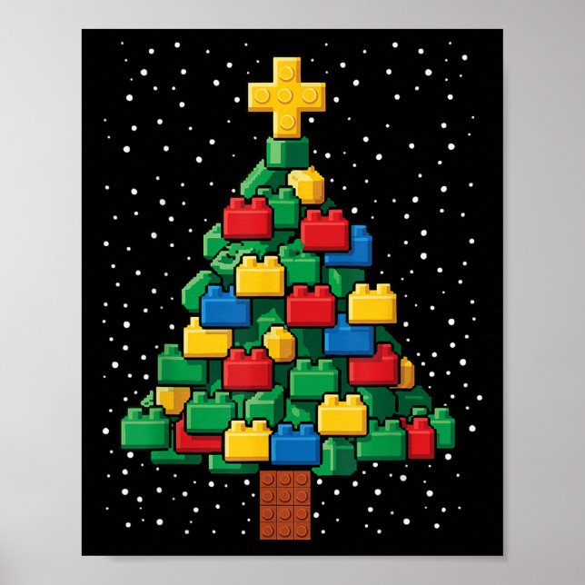 Christmas Tree Block Building Builder Brick Master Poster (Front)