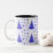 Christmas Tree Blue Pattern Design 