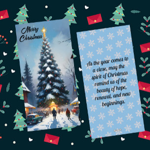 Christmas Tree Bookmark Holiday Card