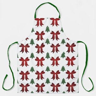 christmas tree bow  apron