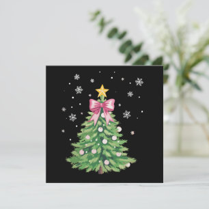 Christmas Tree Bow Xmas Holiday Card