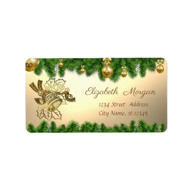Christmas Tree Branches ,Christmas Bell Label (Front)
