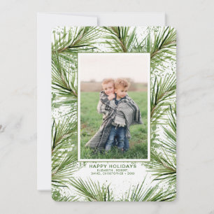 Christmas Tree Branches Holiday Photo Card
