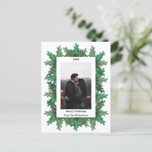 Christmas Tree Branches Photo Holiday Postcard