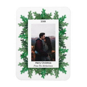 Christmas Tree Branches Photo Magnet