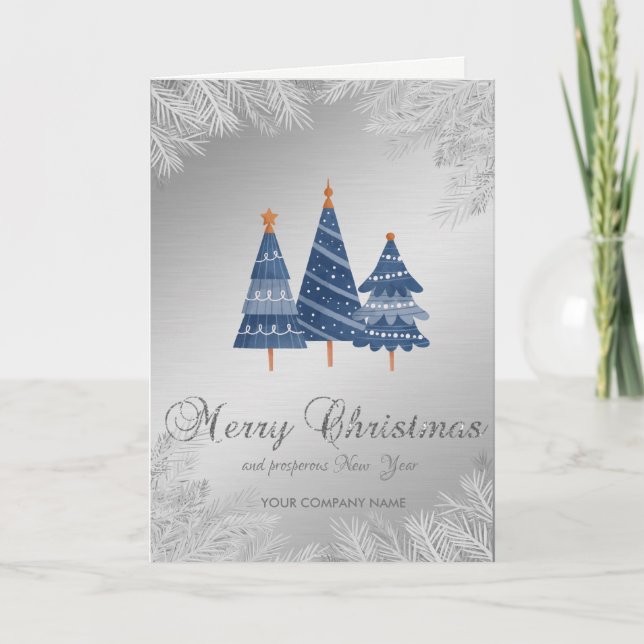 Christmas Tree,Branches,Silver ,Corporate Holiday  (Front)