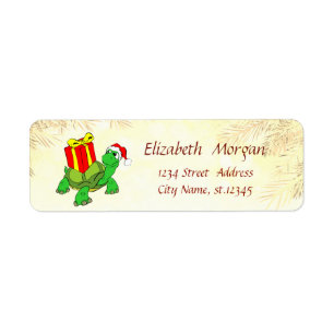 Christmas Tree Branches,Turtles,Santa Hat,Present