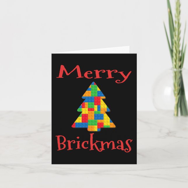 Christmas Tree Brick Master Builder Brick Set Bloc Card (Front)