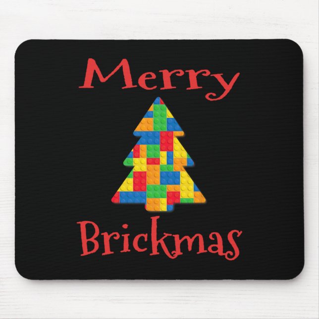 Christmas Tree Brick Master Builder Brick Set Bloc Mouse Pad (Front)