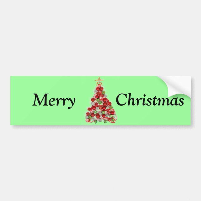 Christmas Tree Bumper Sticker (Front)