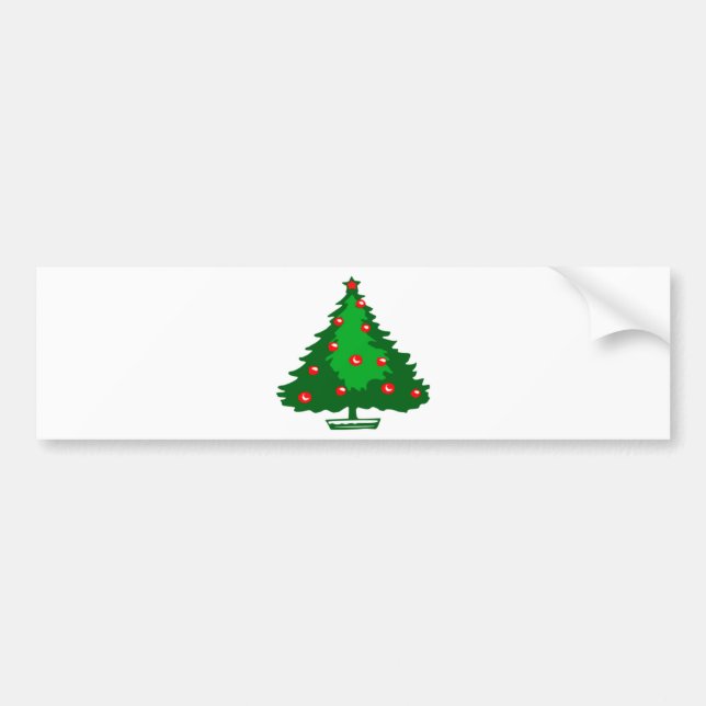 Christmas Tree Bumper Sticker (Front)