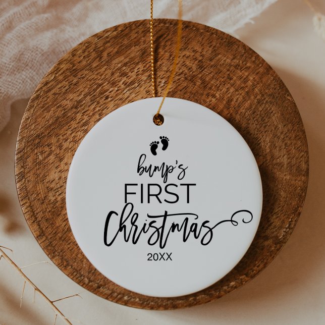 Christmas Tree Bump's First Christmas Holiday Ceramic Ornament (Creator Uploaded)