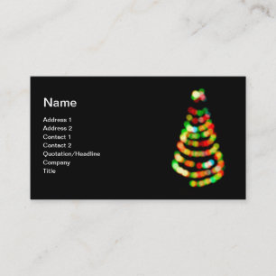 Christmas tree business card