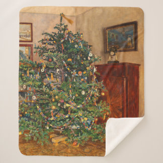 Christmas Tree C Müller Weihnachtsbaum 1914 Sherpa Blanket