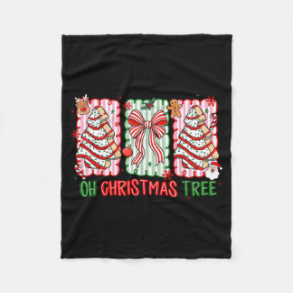Christmas Tree Cake Funny Quote Oh Christmas Tree  Fleece Blanket