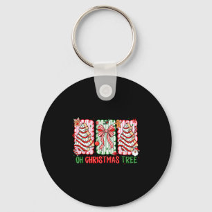Christmas Tree Cake Funny Quote Oh Christmas Tree  Keychain