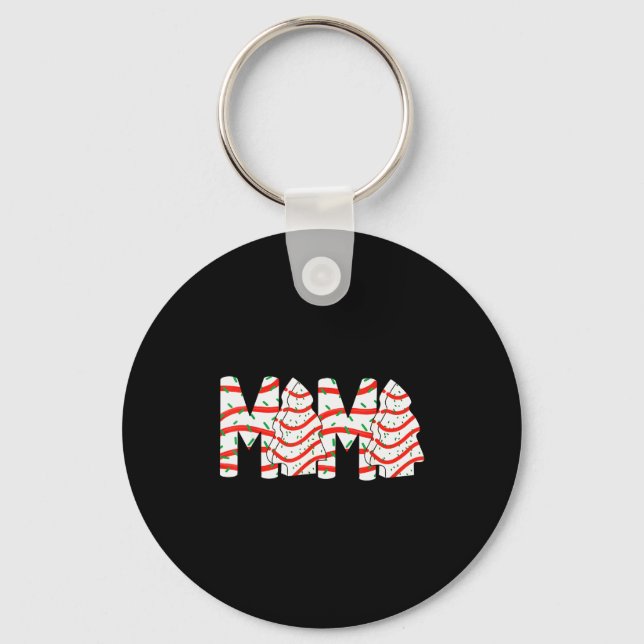 Christmas Tree Cake Mama Xmas Mom Family Matching  Keychain (Front)