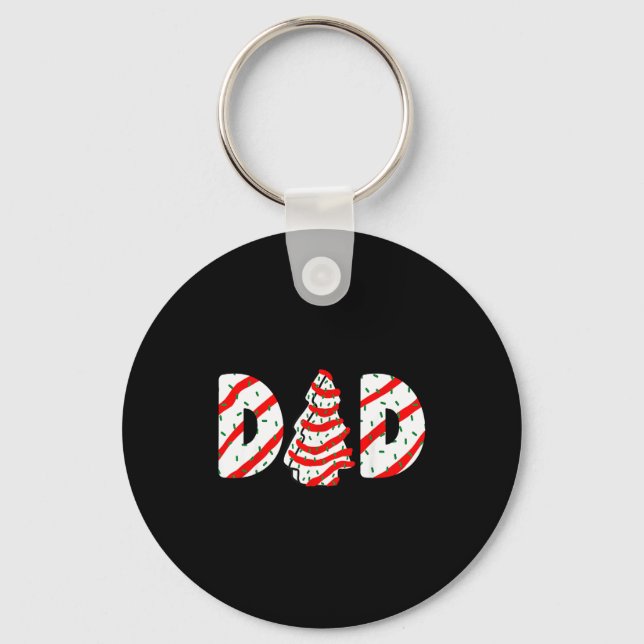 Christmas Tree Cake Matching Family Party Pajama D Keychain (Front)