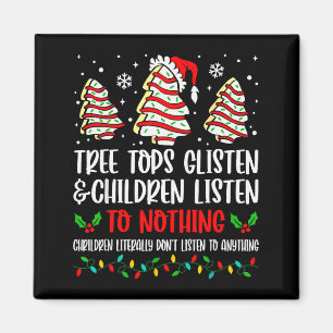 Christmas Tree Cake Tree Tops Glisten And Children Magnet