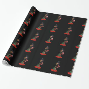 Christmas Tree Candy Cane Wrapping Paper