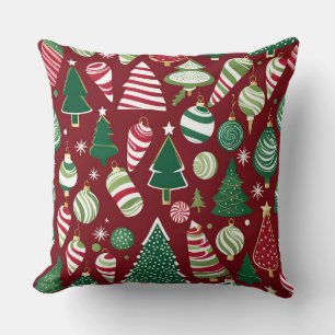 christmas tree candy ornaments pillow