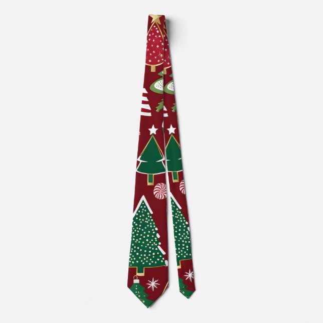 christmas tree candy ornaments tie (Front)
