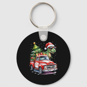 Christmas Tree Car Truck Dinosaur Trex Christmas B Keychain