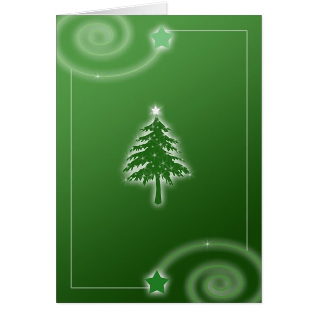 Christmas Tree Card in Green (Front)