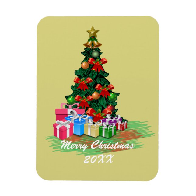 Christmas Tree Card Magnet (Vertical)