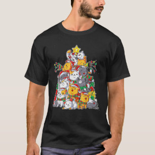 Christmas Tree Cat Merry Catmas T-Shirt